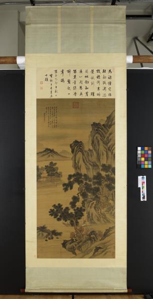 明戴進扁舟訪客　軸