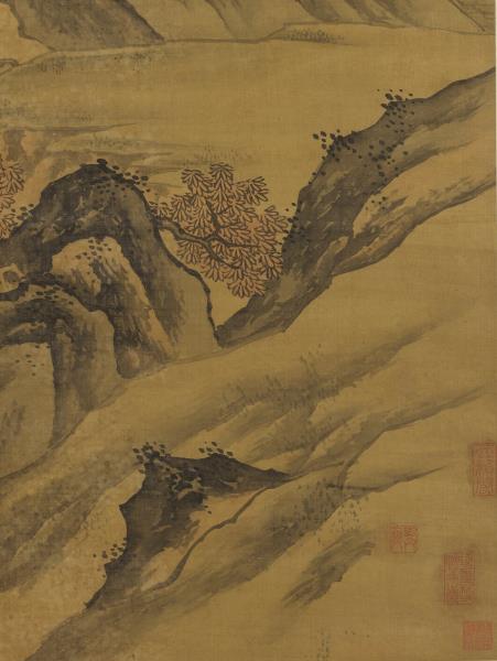 明戴進扁舟訪客　軸