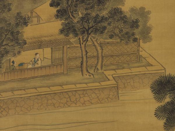 明戴進扁舟訪客　軸