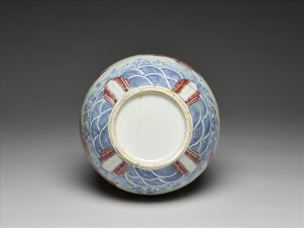 青花釉裡紅雲龍紋錐把瓶