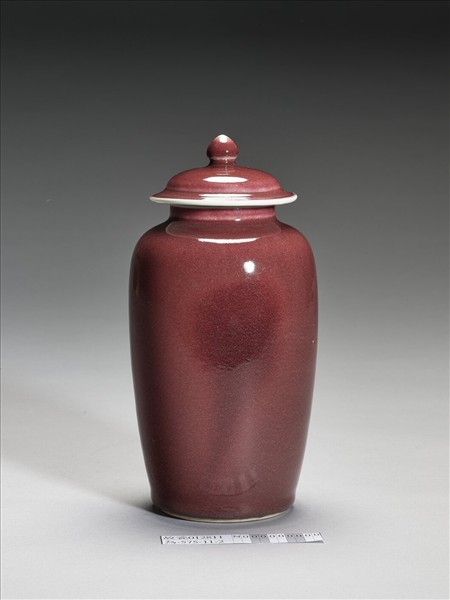 寶石紅釉蓋罐