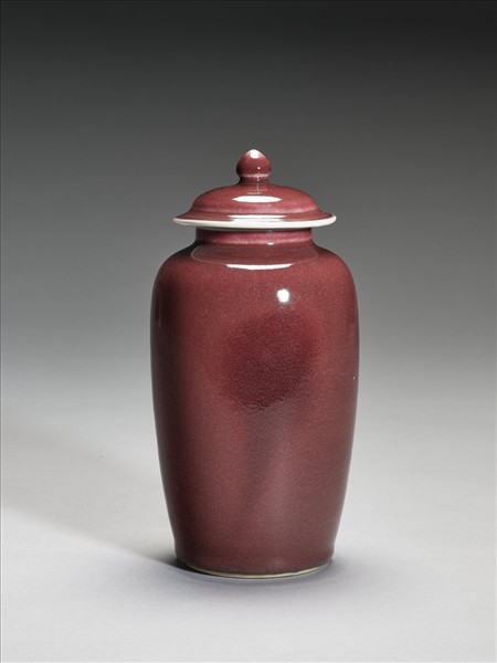 寶石紅釉蓋罐