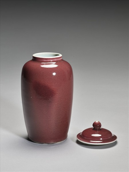 寶石紅釉蓋罐