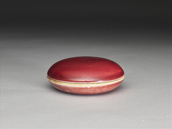 霽紅釉盒