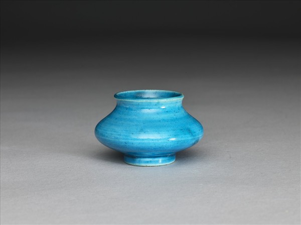 孔雀綠釉水盛