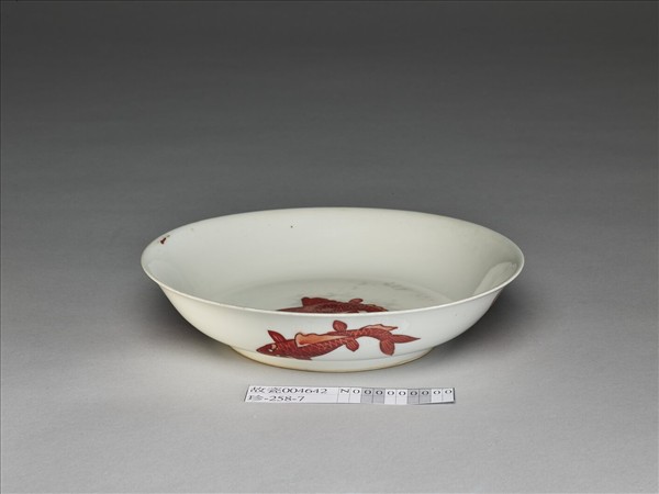 描紅魚紋盤