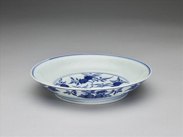 青花花果紋盤