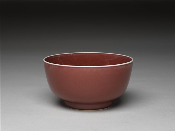 霽紅釉碗