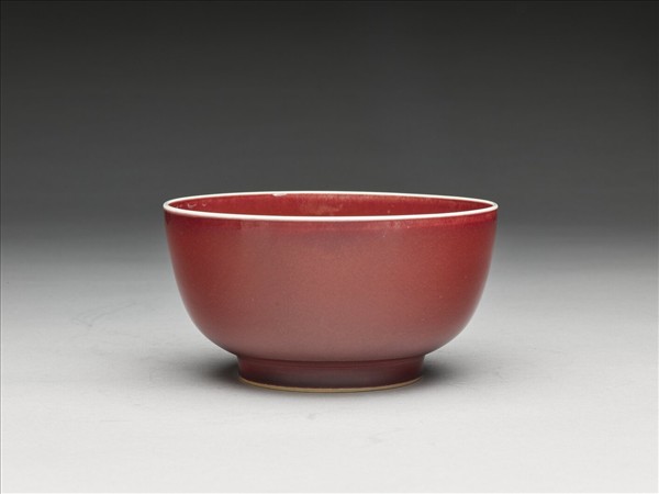 霽紅釉碗
