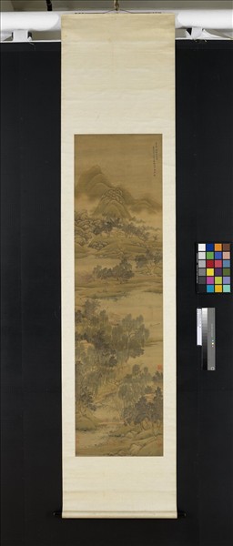 清王翬臨趙大年山水　軸