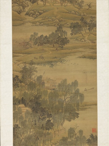 清王翬臨趙大年山水　軸