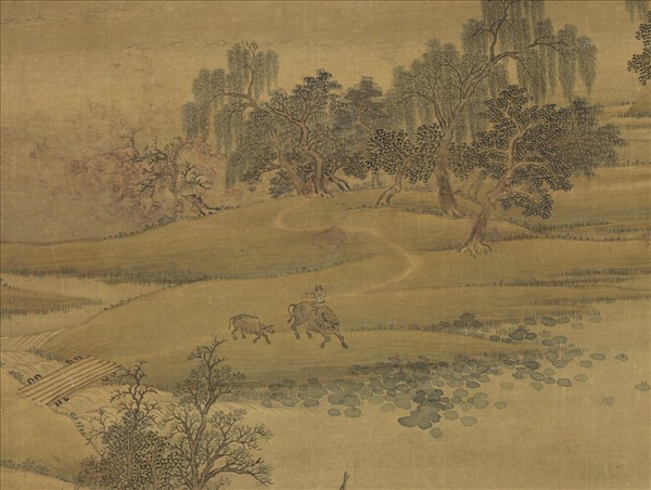 清王翬臨趙大年山水　軸