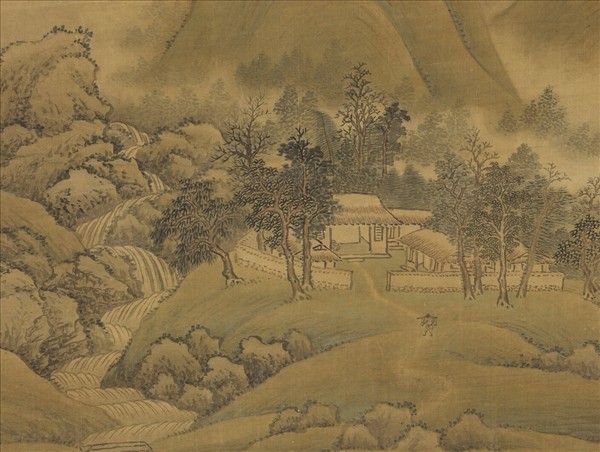 清王翬臨趙大年山水　軸