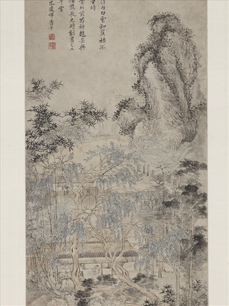 清惲壽平臨玉山草堂圖　軸