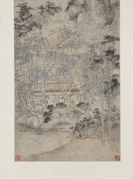 清惲壽平臨玉山草堂圖　軸