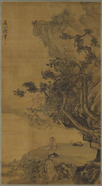 明吳偉山水　軸