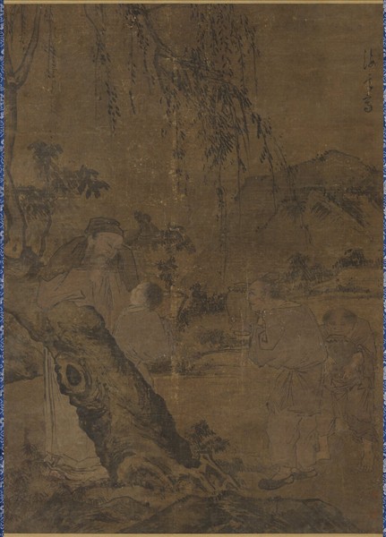 明汪肇淵明愛菊圖　軸