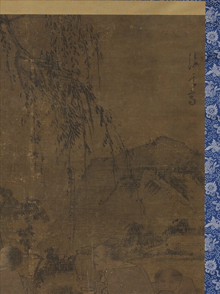 明汪肇淵明愛菊圖　軸