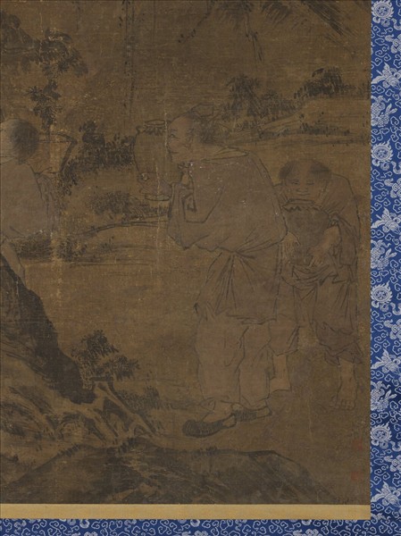 明汪肇淵明愛菊圖　軸