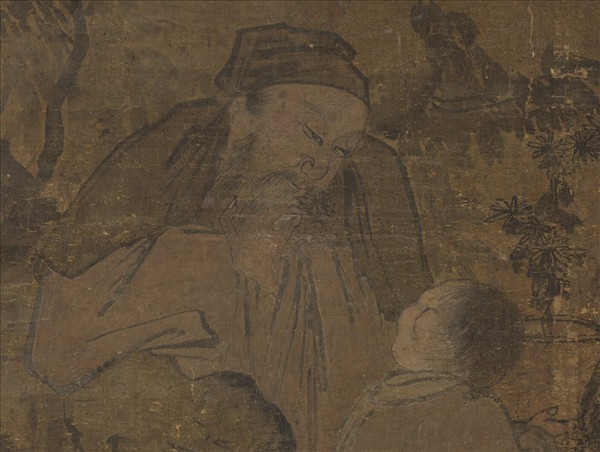 明汪肇淵明愛菊圖　軸