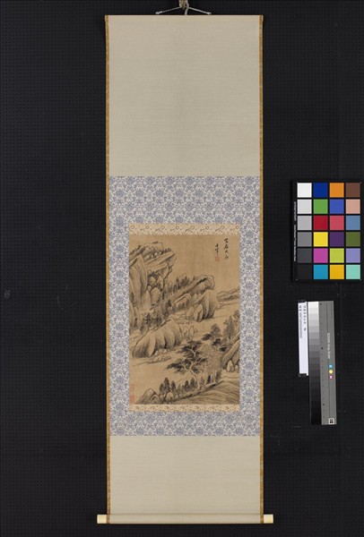 明董其昌山水　軸