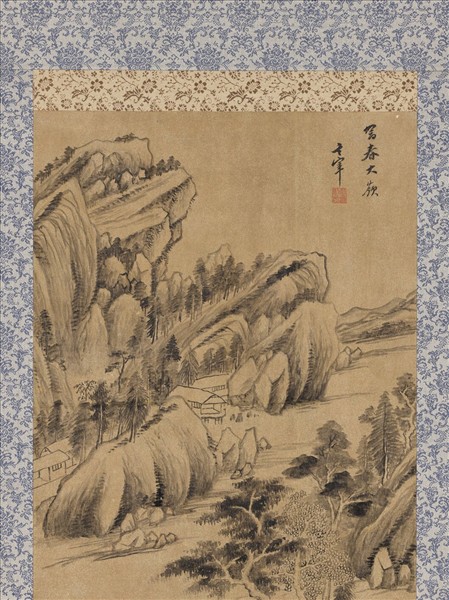 明董其昌山水　軸