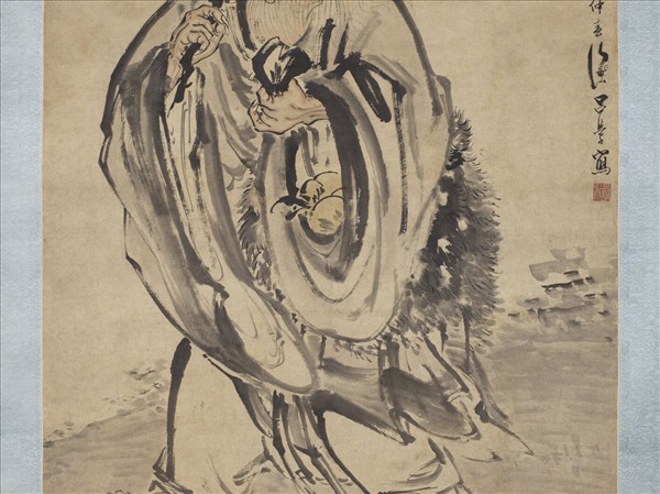 清呂學東方朔負桃　軸