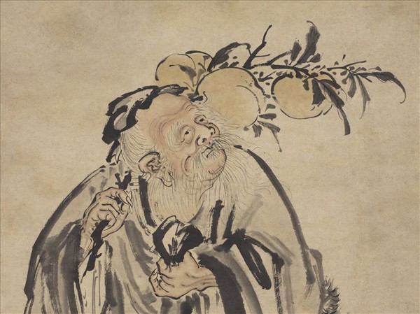 清呂學東方朔負桃　軸