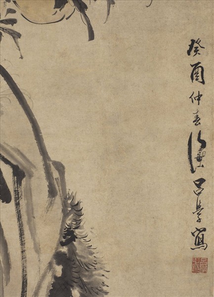 清呂學東方朔負桃　軸