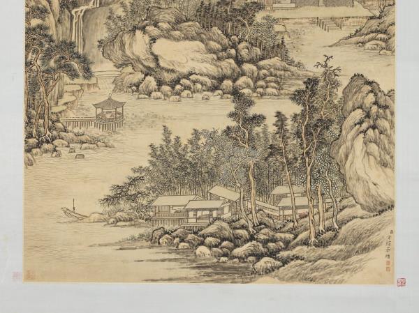 清方琮畫山水　軸