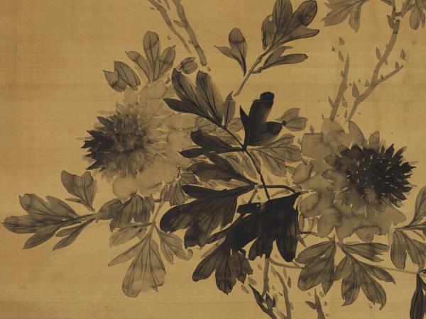 清謝琯樵水墨牡丹軸- 故宮