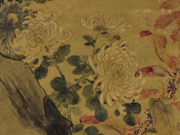 清姜漁花鳥　軸