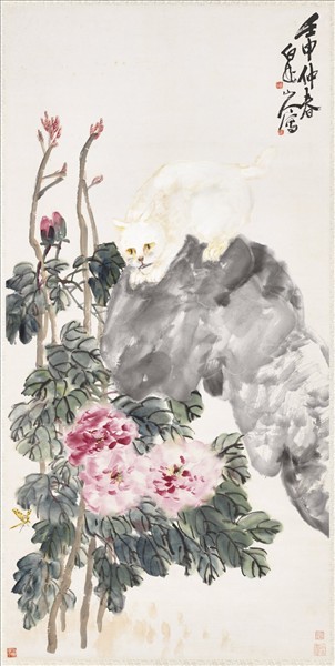 民國王震畫貓　軸