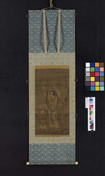 無款宮女折花　軸