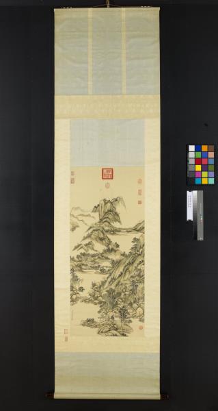 清王原祁晴翠浮嵐　軸