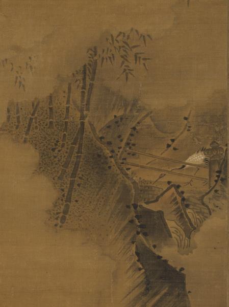 宋馬遠竹鶴　軸