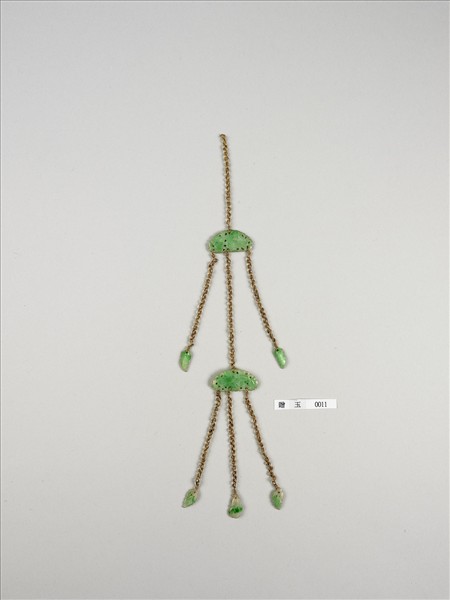 玉片金鍊墜飾