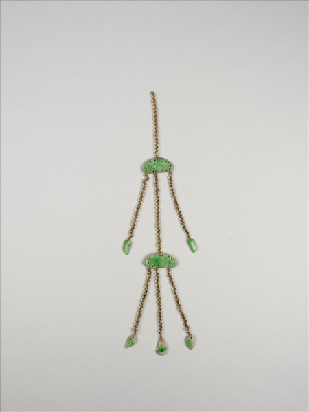 玉片金鍊墜飾