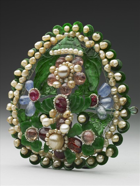 翠玉嵌珠寶鈿花