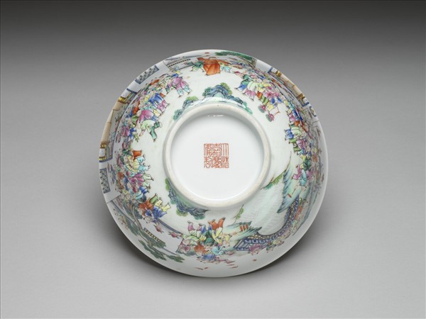 粉彩百子圖碗