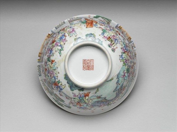 粉彩百子圖碗