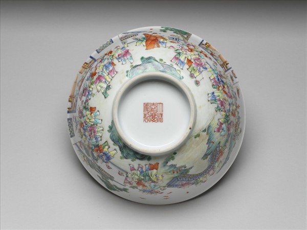 粉彩百子圖碗