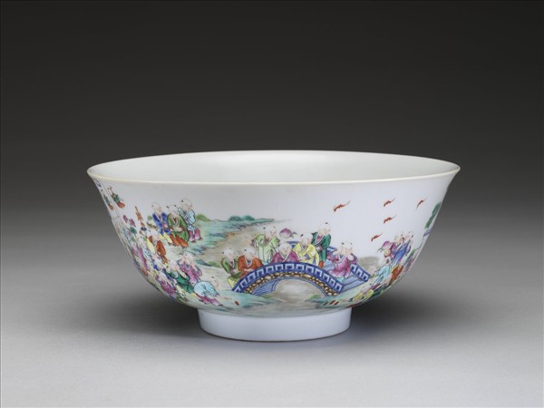 粉彩百子圖碗
