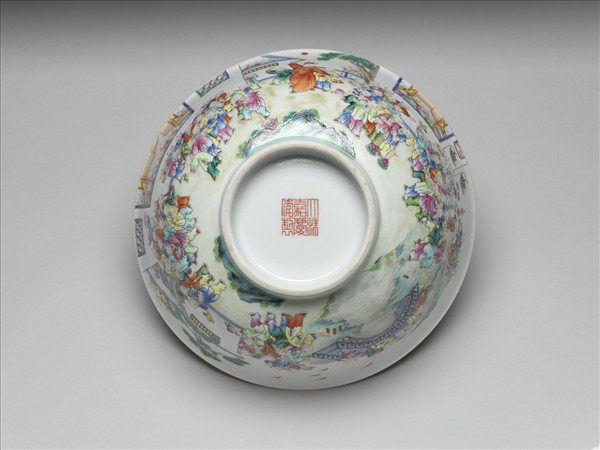 粉彩百子圖碗