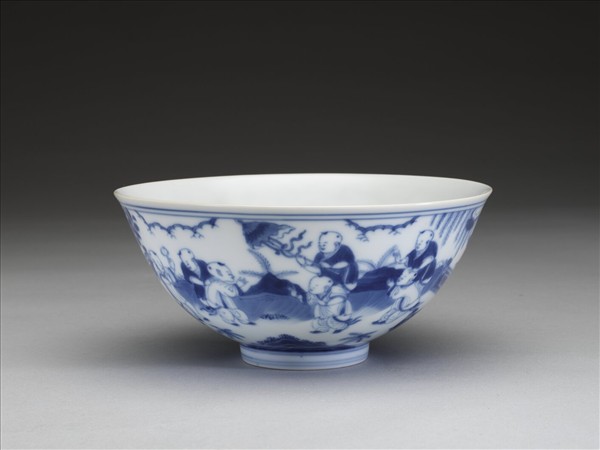 青花嬰戲圖碗