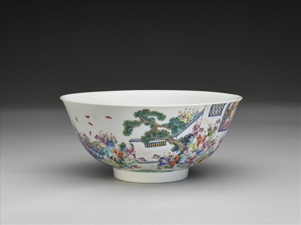 粉彩百子圖碗
