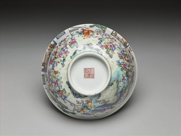 粉彩百子圖碗