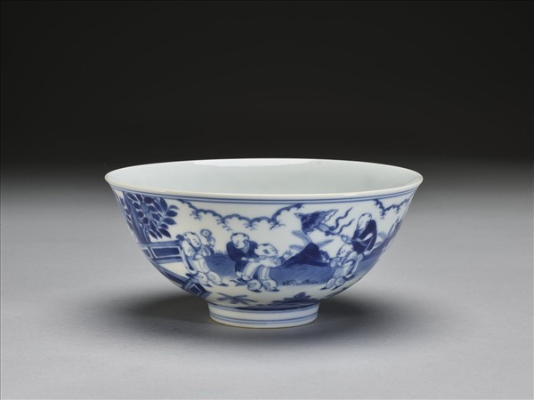 青花嬰戲圖碗