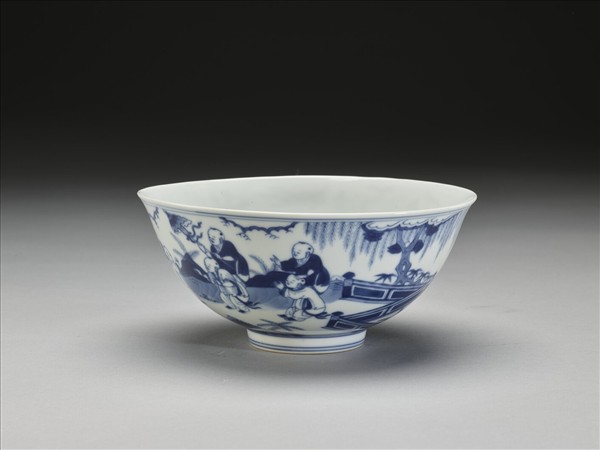 青花嬰戲圖碗