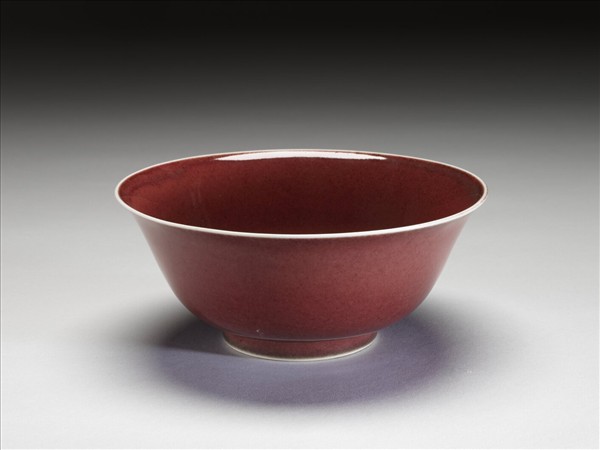 霽紅釉碗